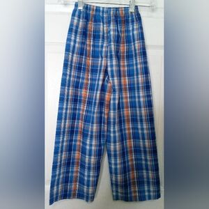 Carter's Blue and Orange Plaid Kids Pajama Bottoms